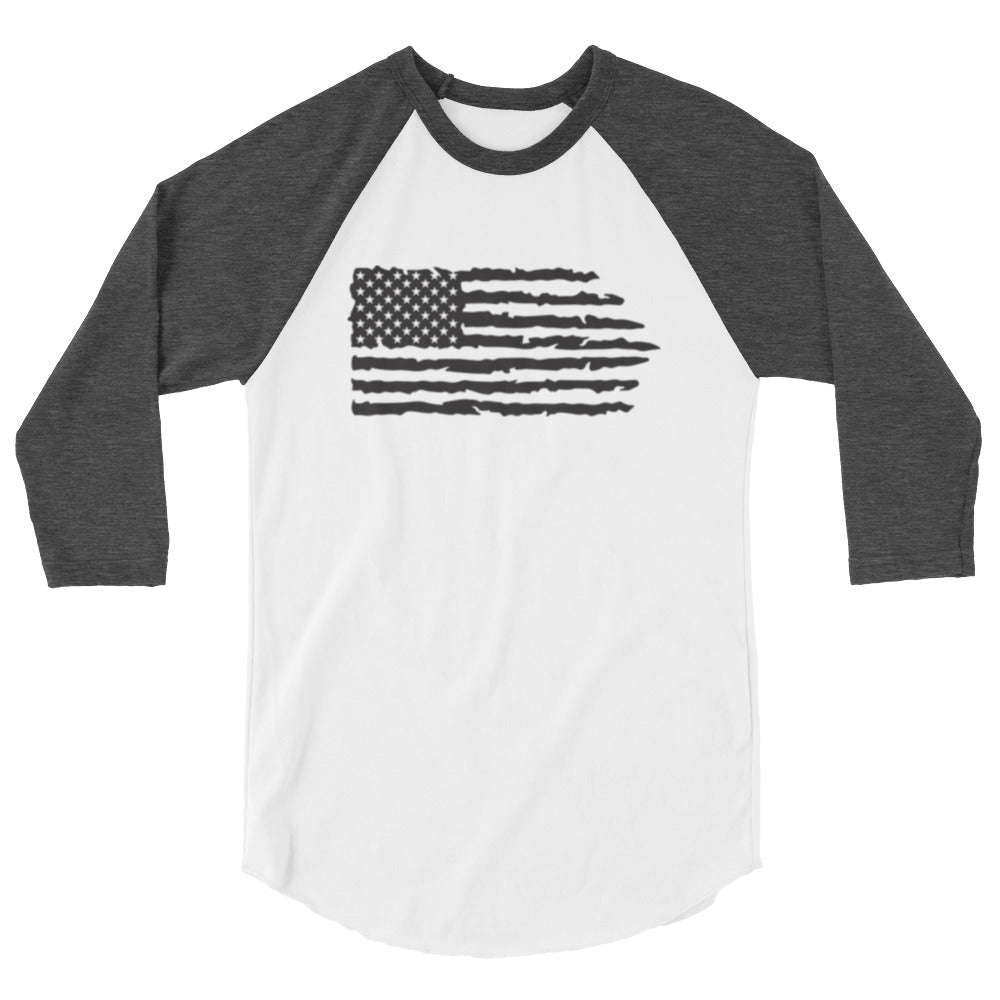 AMERICA 3/4 sleeve raglan shirt