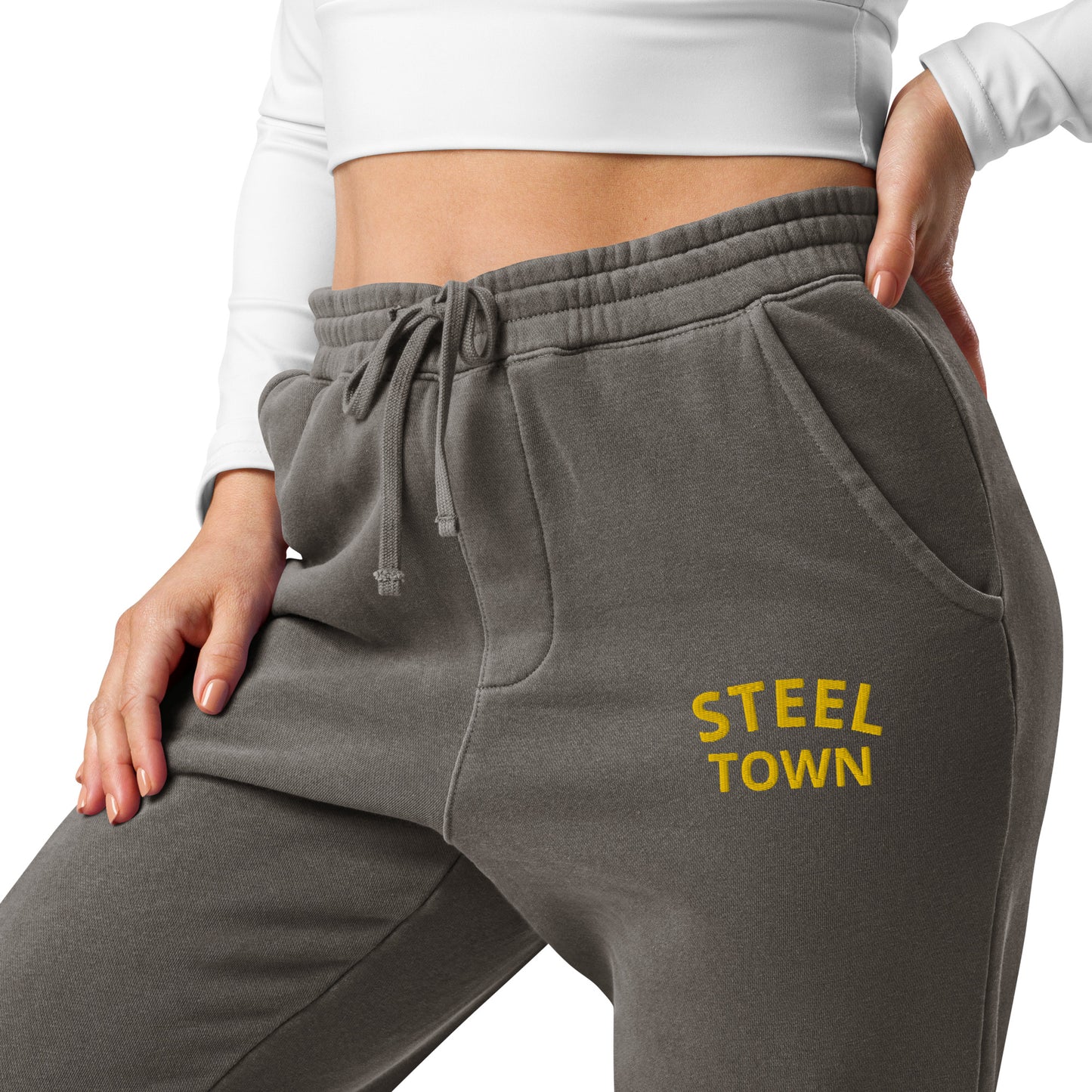 STEEL TOWN Logo Unisex pigment-dyed sweatpants