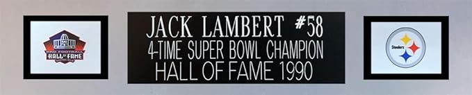 Jack Lambert Autographed Black Pittsburgh Jersey - Beautifully Matted and Framed - Hand Signed By Lambert and Certified Authentic by JSA - Includes Certificate of Authenticity