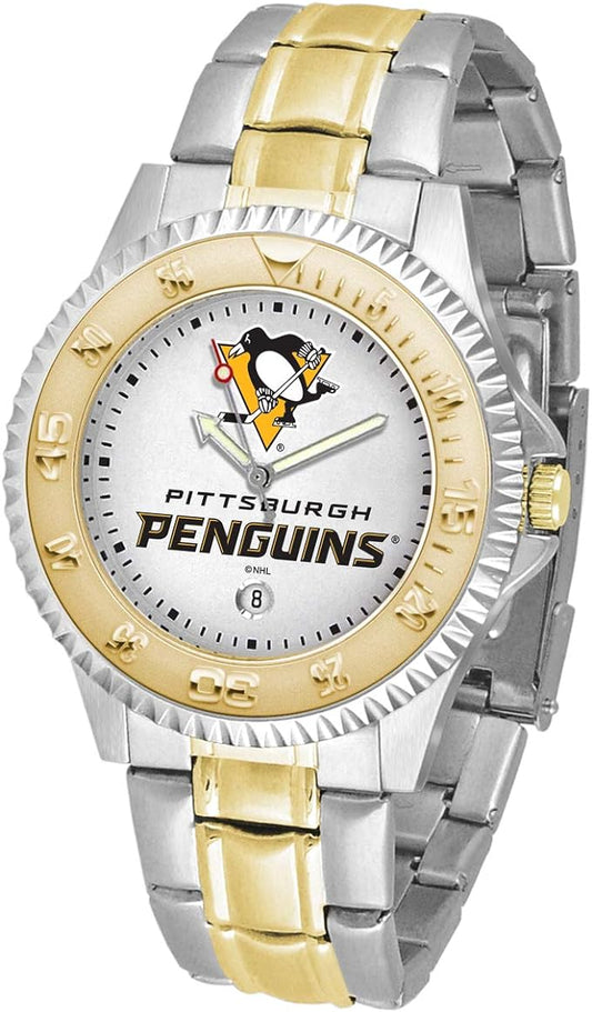 Game Time NHL Fan Mens Two-Tone CompetitorWrist Watch, White, One Size