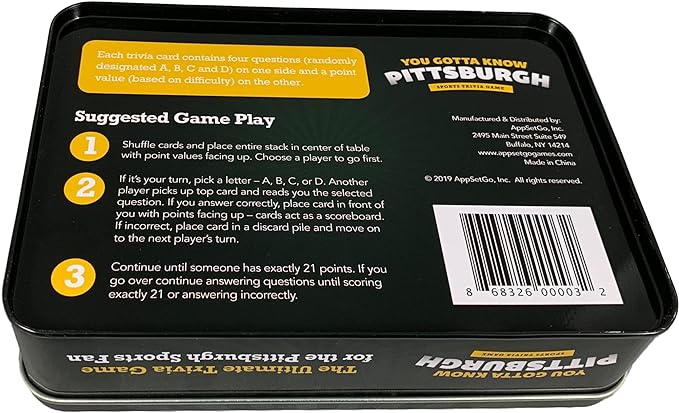 You Gotta Know Pittsburgh - Sports Trivia Game