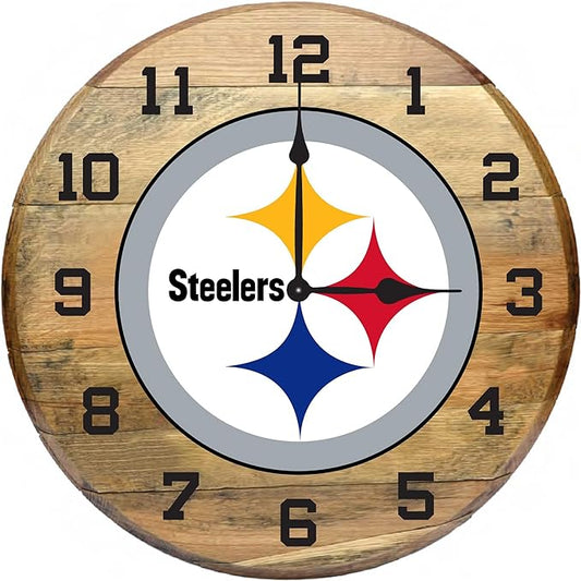 Imperial NFL Oak Barrel Clock